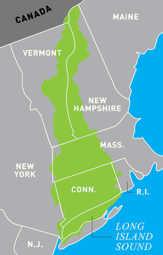 Long Island Sound basin map