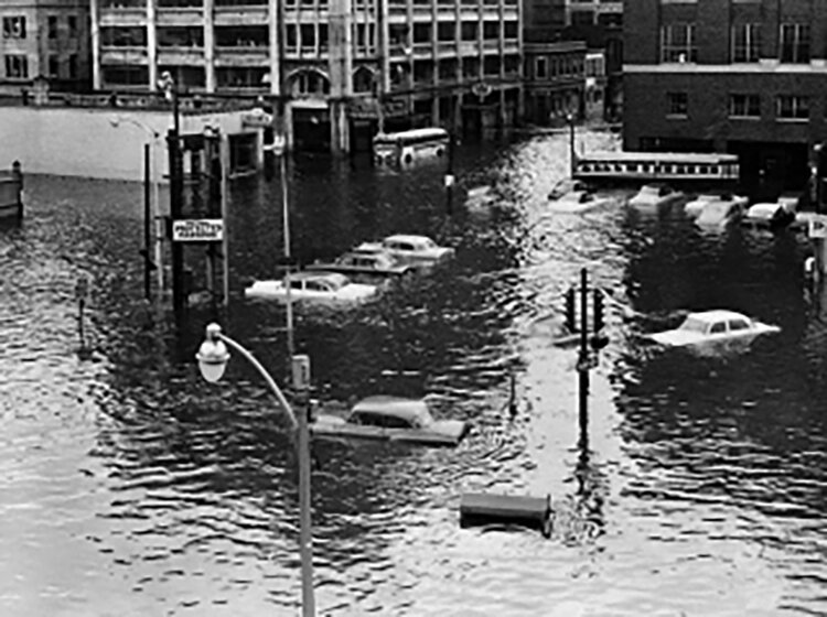 Providence flooded by hurricane in 1938 